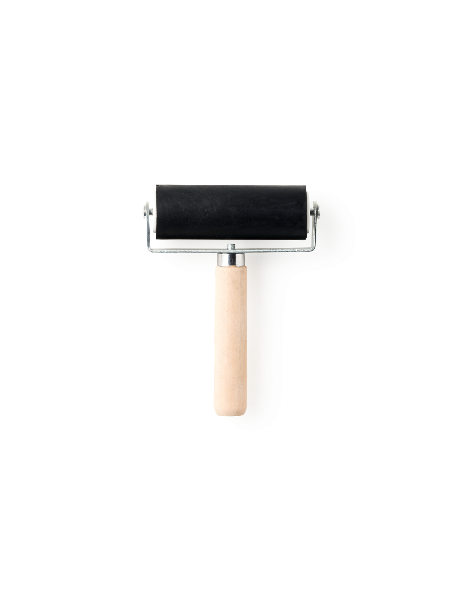 Malerrulle til linoleumstryk | Termoplastisk gummi/poppeltræ. 10 cm. | Black