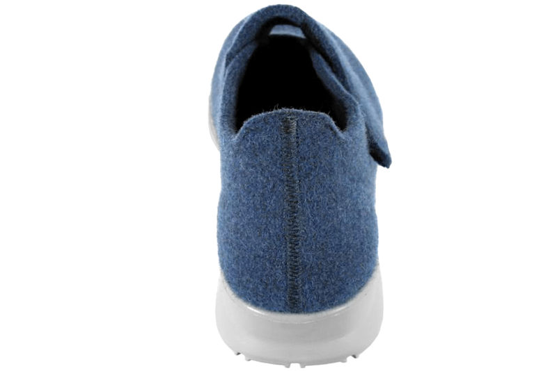 NEW FEET FODFORMET HJEMMESKO I BLÅ ULDFILT