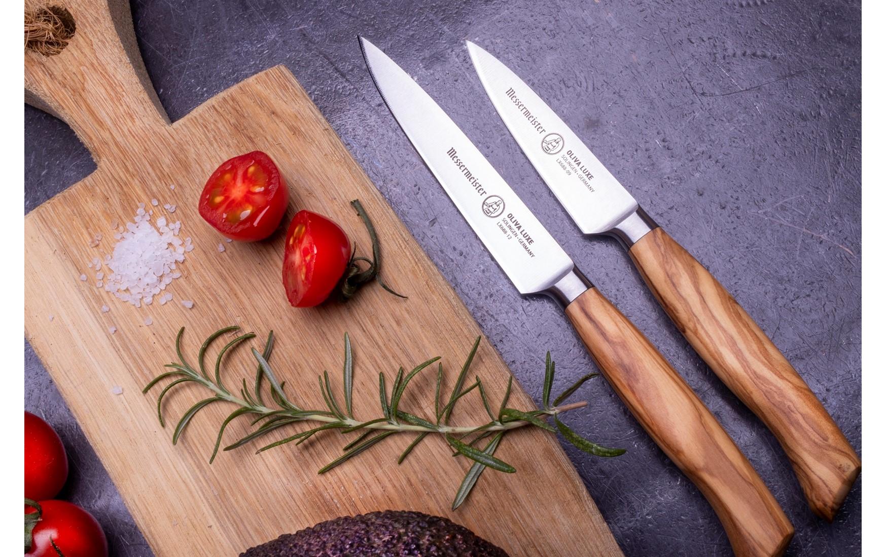 Allzweckmesser Oliva Luxe 13 cm, Nature/SilberSpickmesser