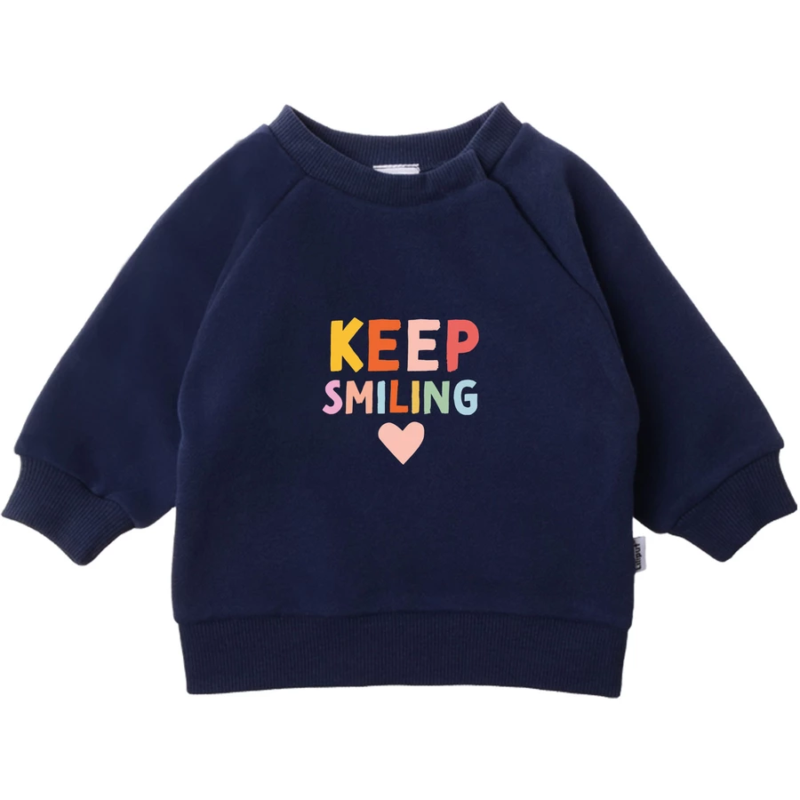Liliput Sweatshirt 'Keep Smiling' blau