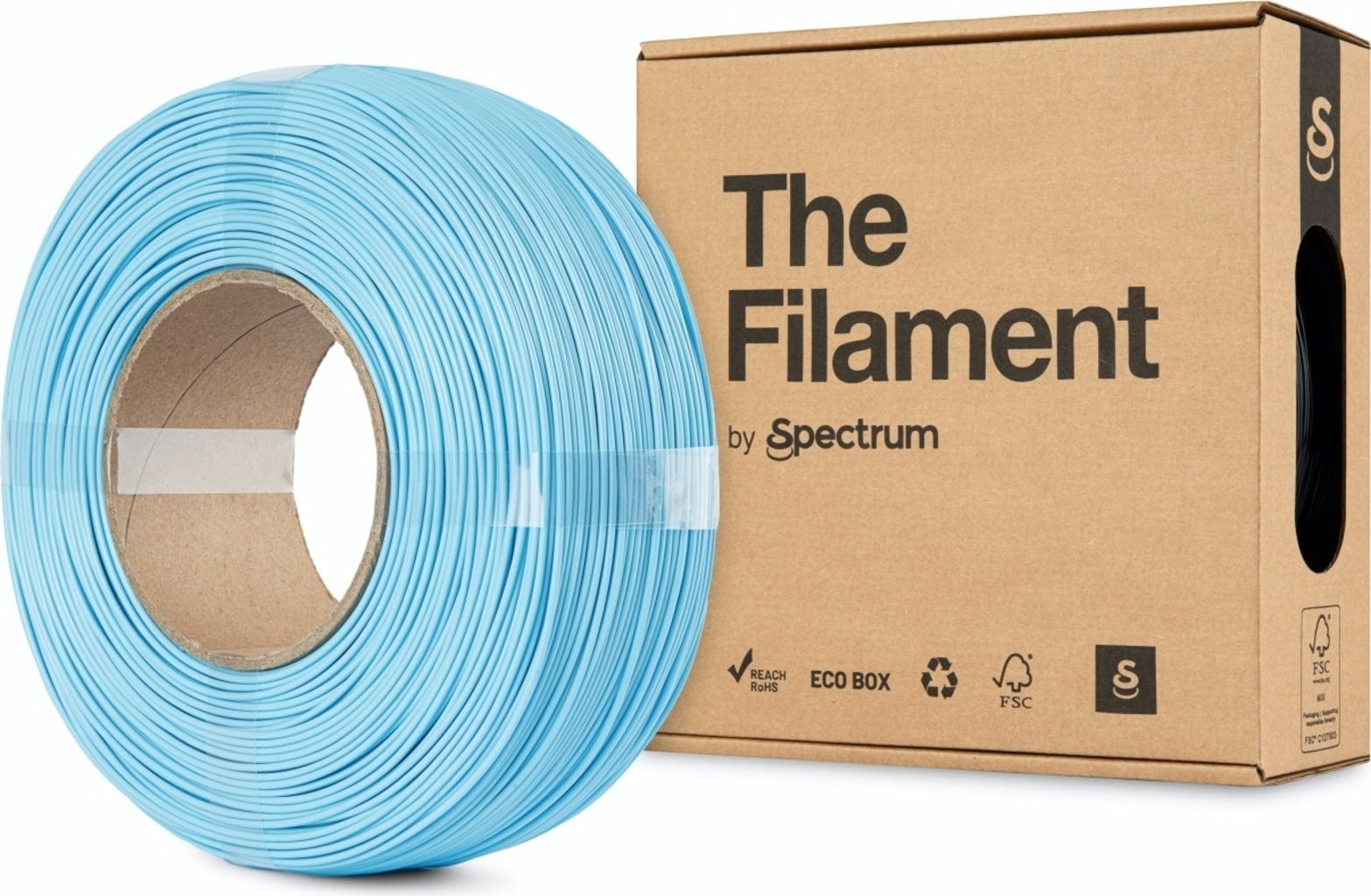 The Filament  ReFill PLA Sky Blue, 1,75 mm / 1000 g    Zuverlässiges & kostengünstiges PLA ohne Spule in Sky Blue
