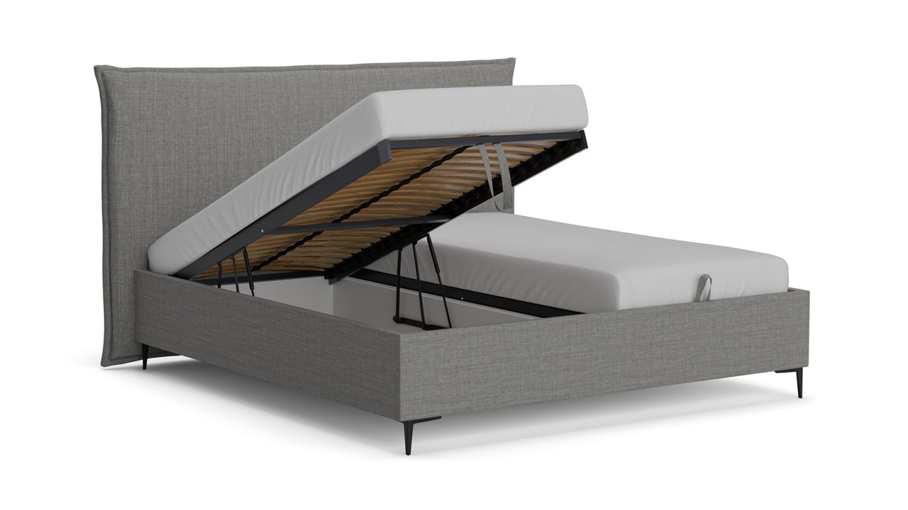 Opbergbed Morgan - Pure touch zinc