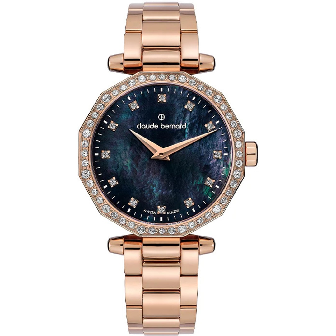 Claude Bernard Dress Code Rosé / Perlmutt schwarz