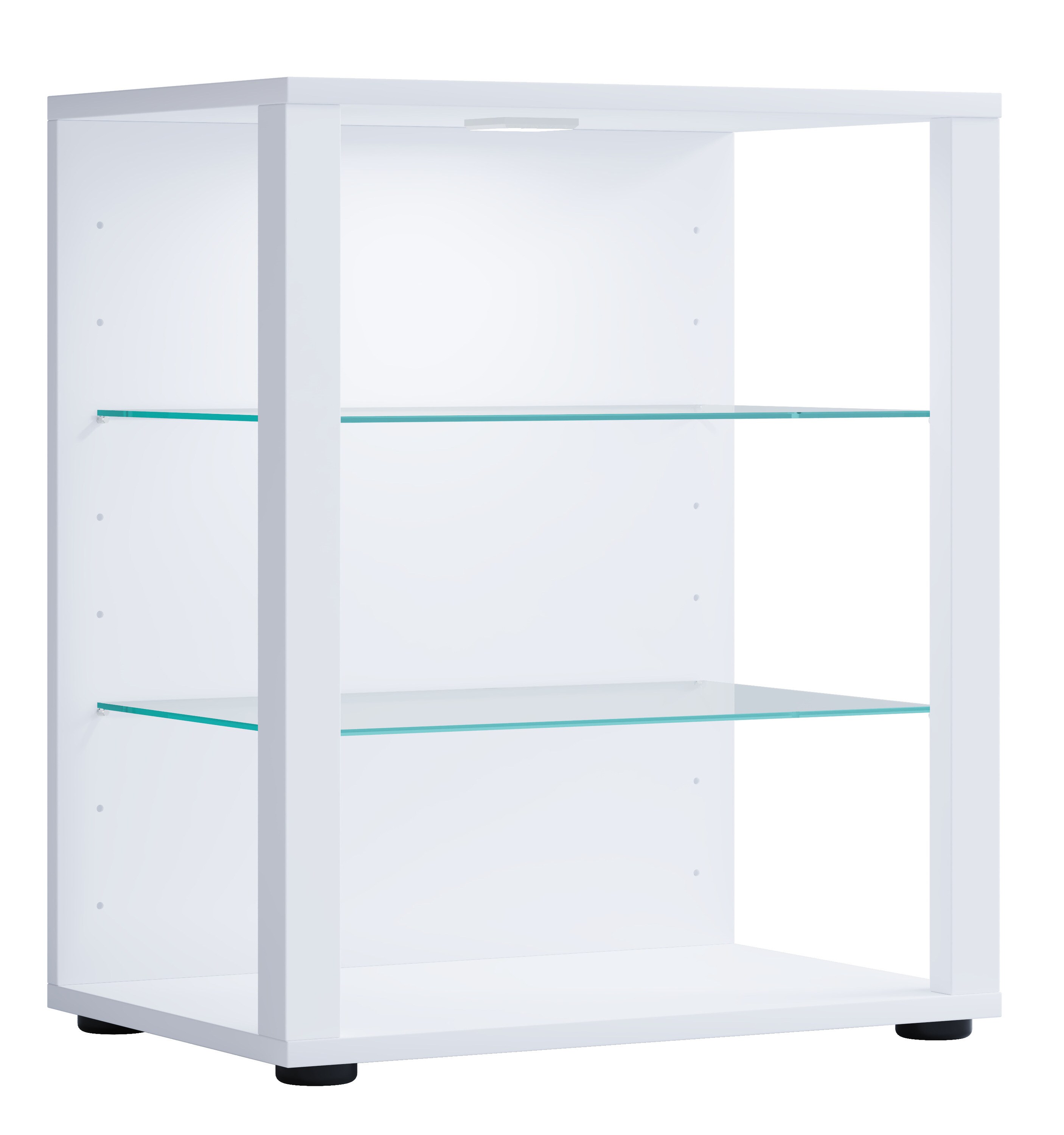 VCM Holz Glas Vitrine Sammelvitrine Glasvitrine Schaukasten Standvitrine Glasol S