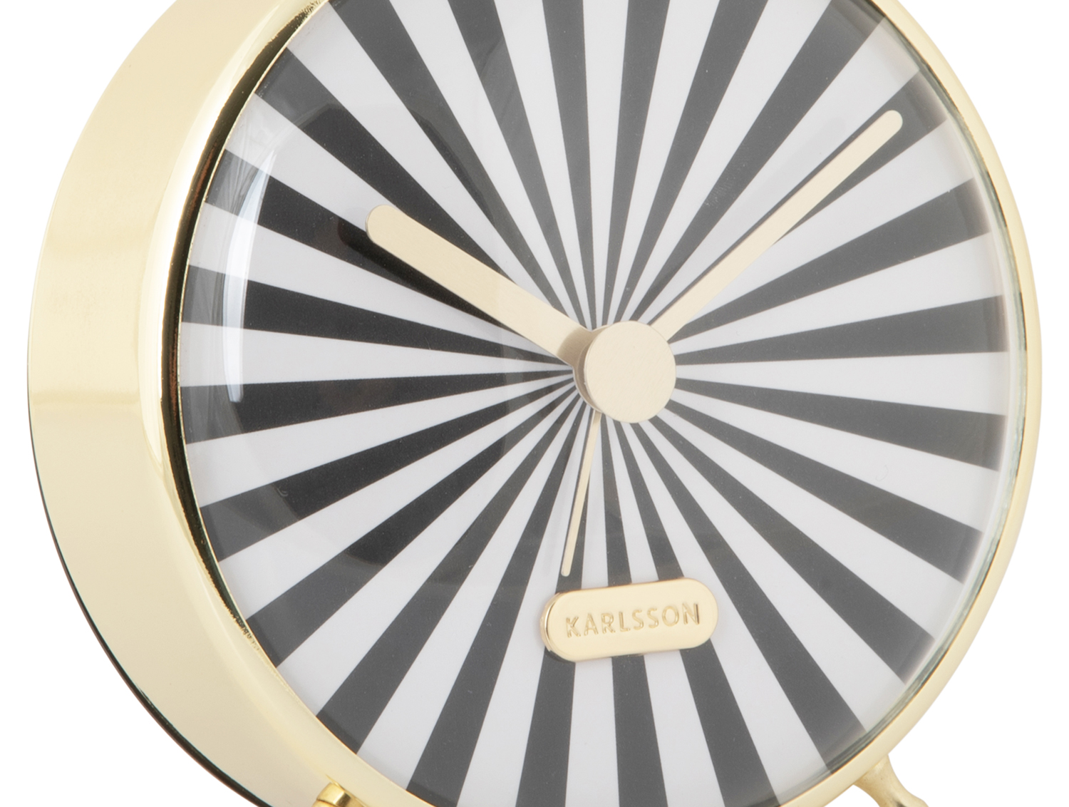 Alarm clock Candy Swirl black & white