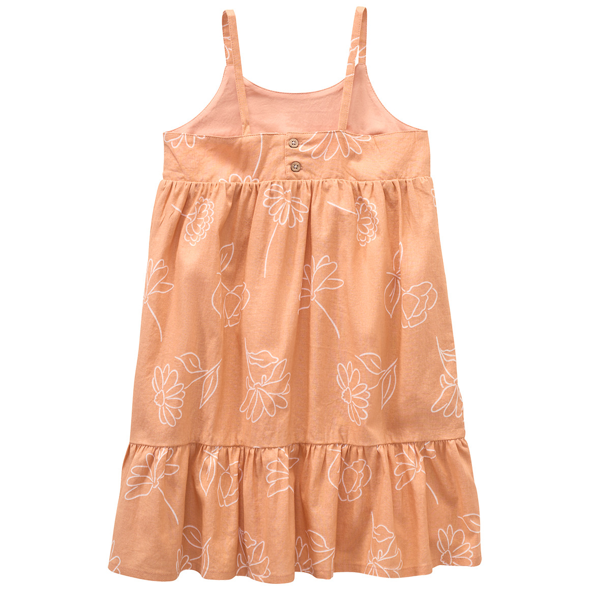 Topolino Pure Collection Mädchen Kleid aus Leinen-Mix orange