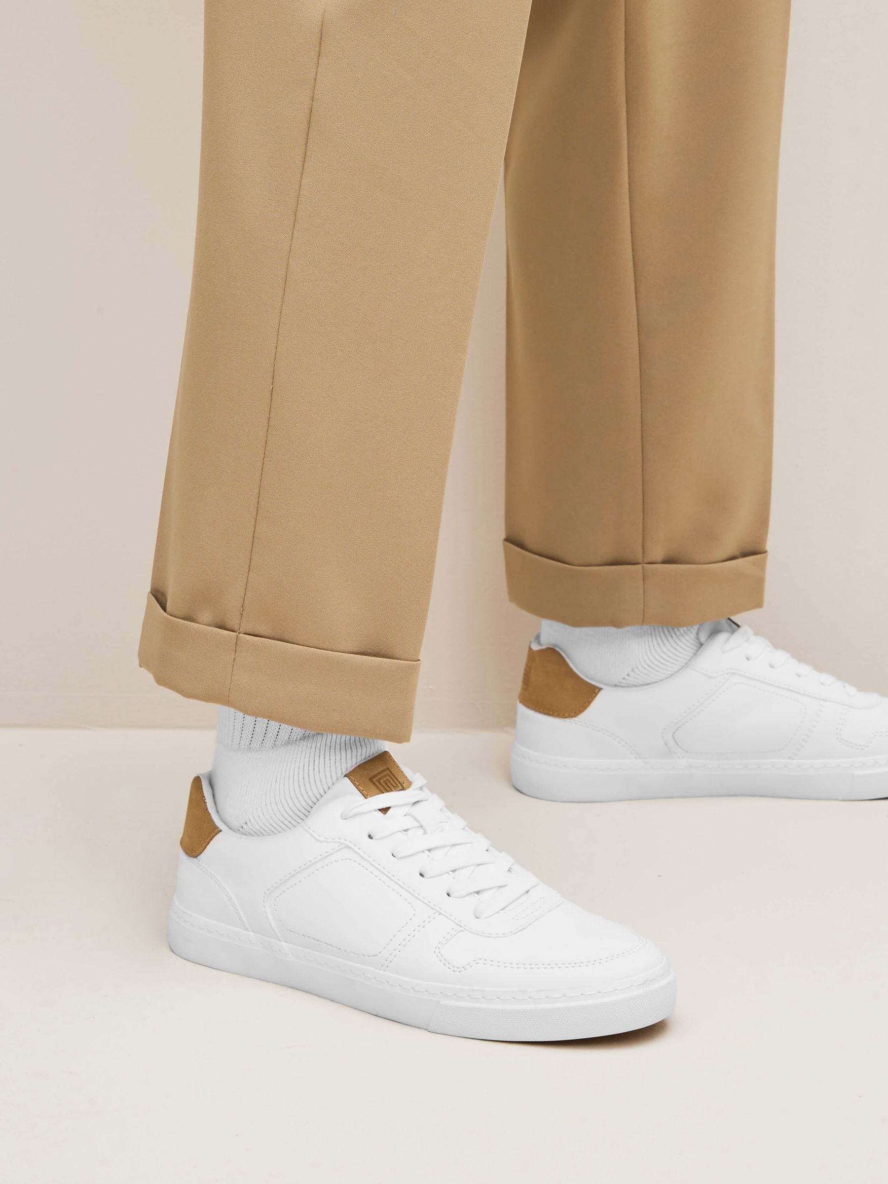 Wit - Lage vetersneakers