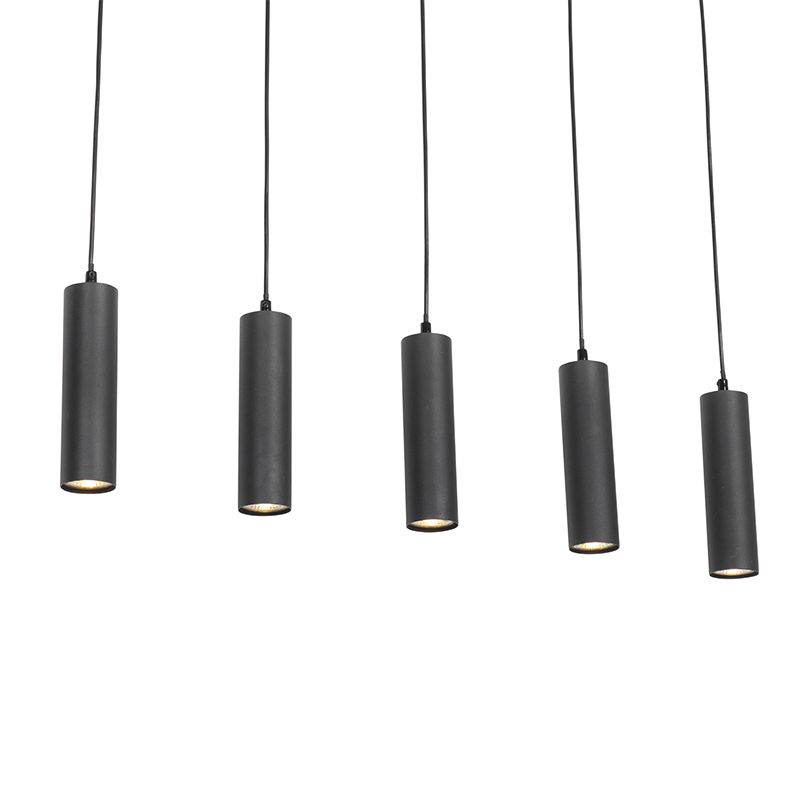 Moderne hanglamp zwart 5-lichts - Jeana