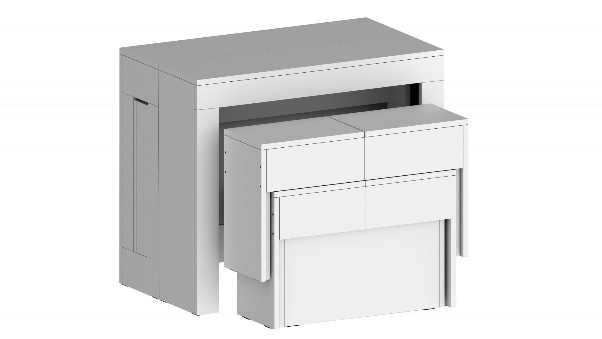 INOSIGN Sitzgruppe »Praktika« Spar-Set, Set beinhaltet 2 Bänke, 2 Stk. tlg. Je Bank ausziehbar bis 290 cm