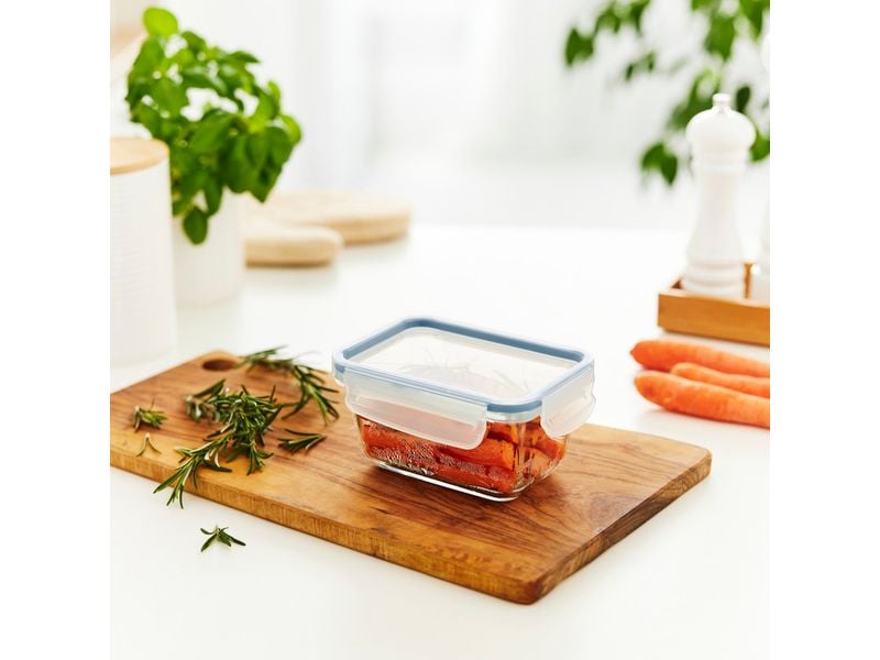Rotho Vorratsglas Click & Lock 3 x 0.5 l Set Kühlschrankdose aus Glas