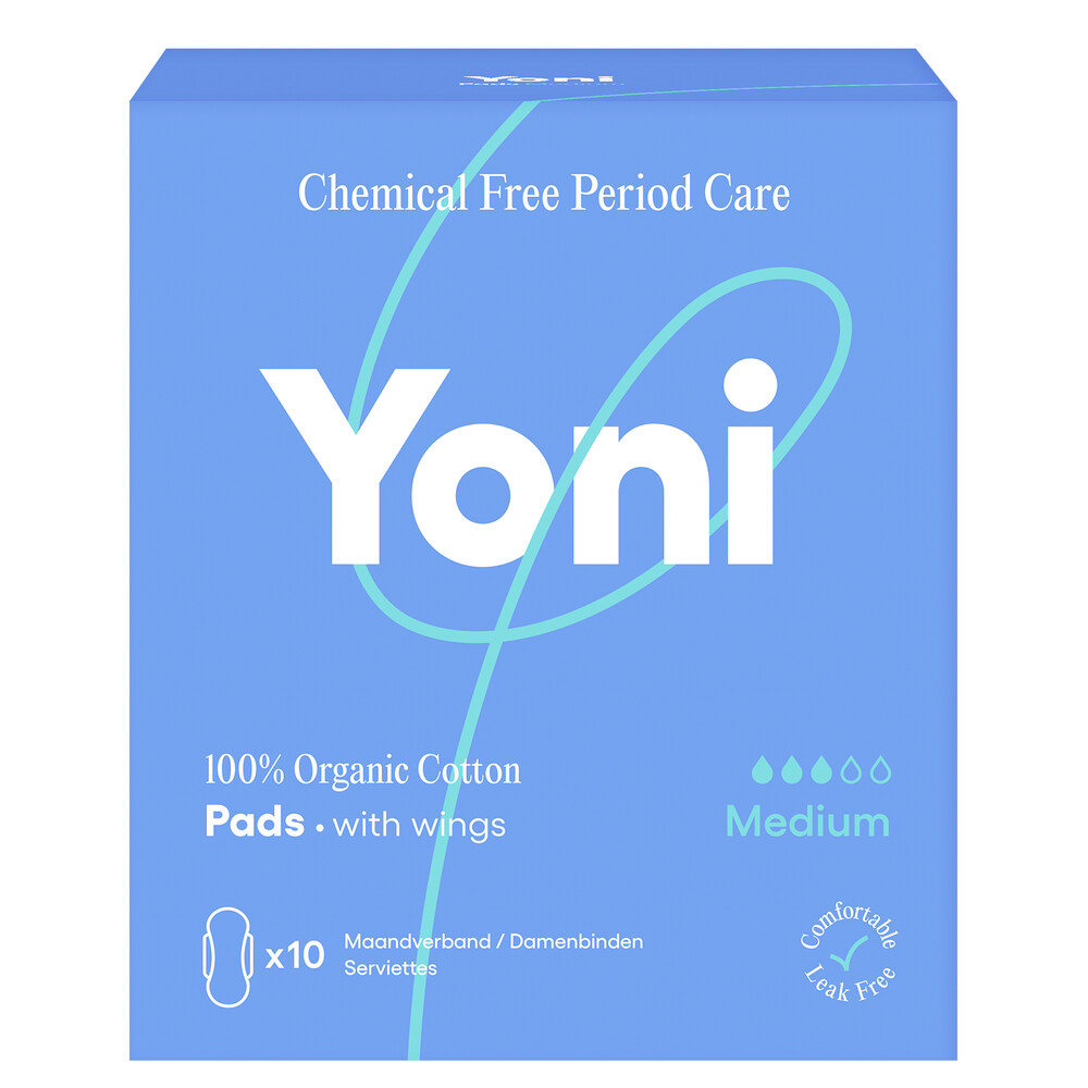 Yoni Biologisch Katoenen Maandverband Medium10 stuks