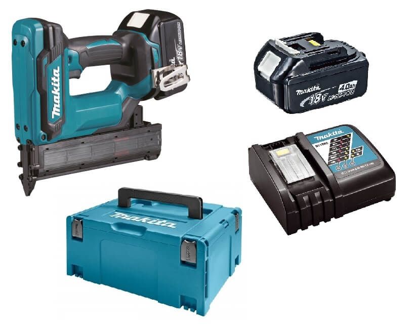 Makita DFN350RMJ 18V Li-ion accu mini brad tacker set (2x4.0Ah) in Mbox