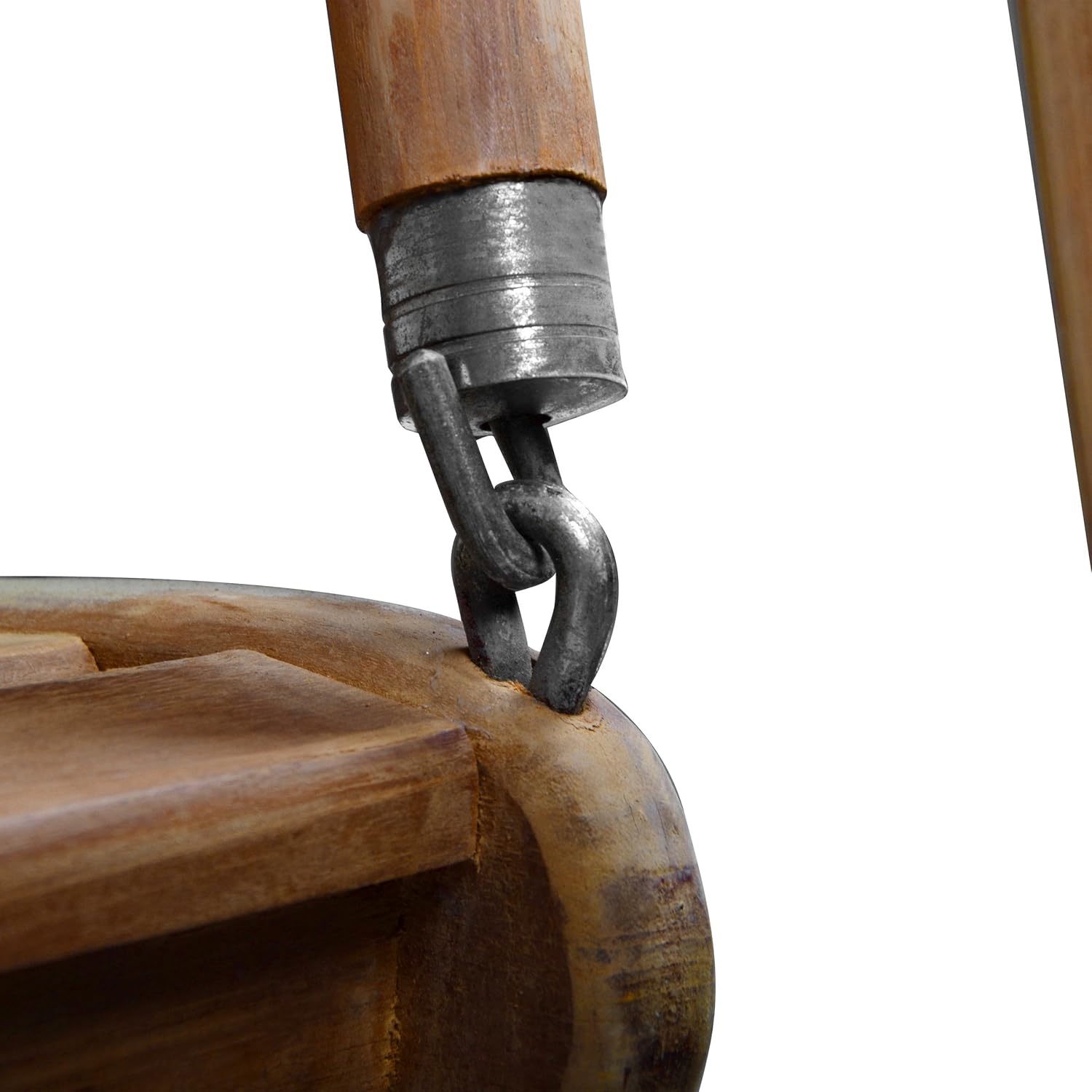 DIVERO Hollywoodschaukel 3-Sitzer aus Teak-Holz, behandelt - Farbe: Braun