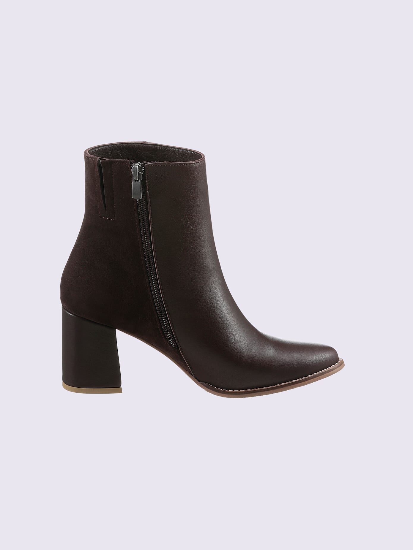 Bottines cuir de bœuf nappa et velours