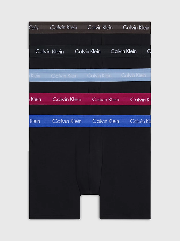 Pacote com 5 Cuecas Boxer Longas - Algodão Elástico