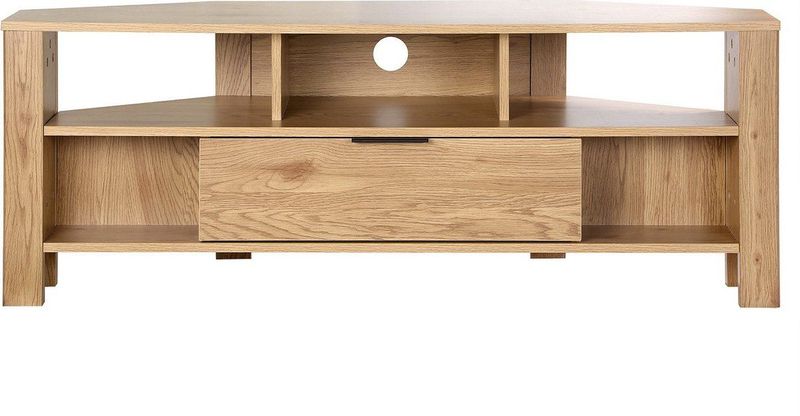 Hoek-TV-meubel 1 Lade Eiken Decor - L120 cm