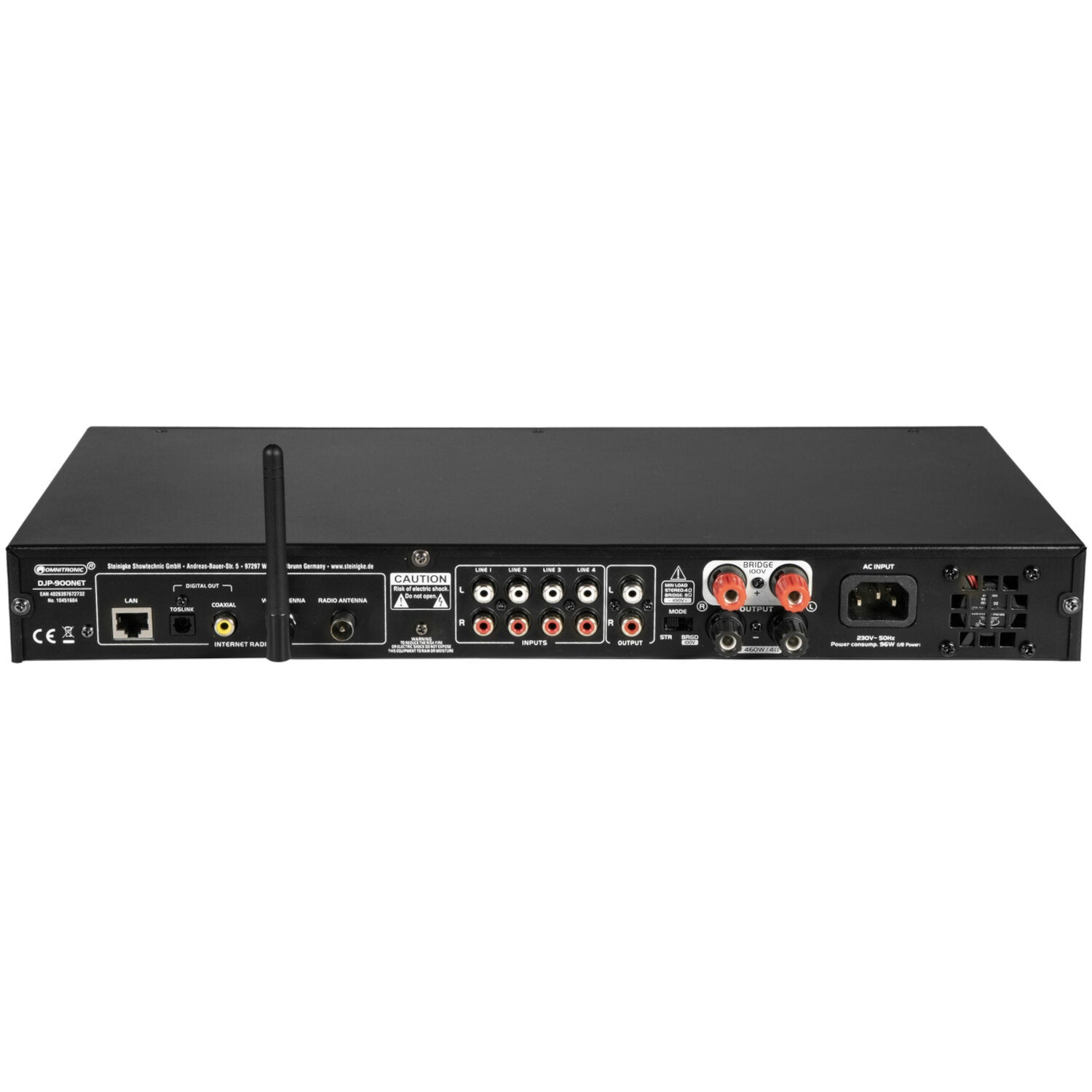 Omnitronic DJP-900NET versterker met internet radio