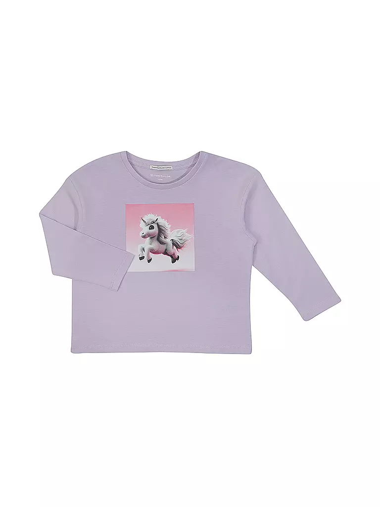 TOM TAILOR Mädchen Langarmshirt Oversized Fit  lila