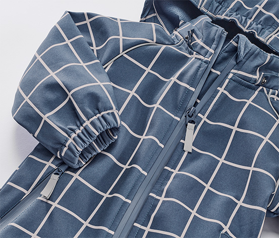 Kleinkind-Softshell-Einteiler, kariert