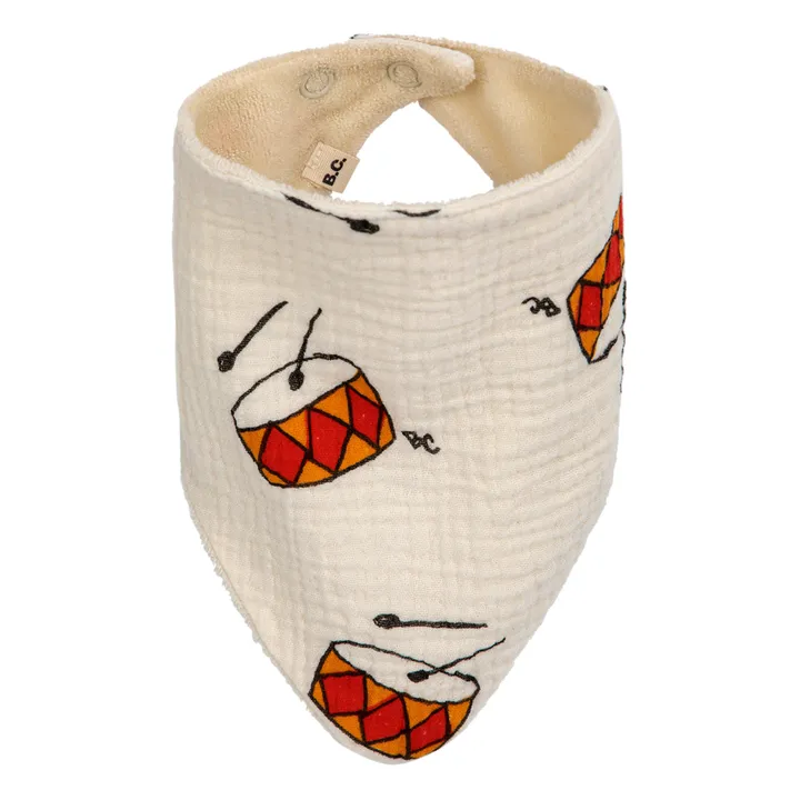 Bobo Choses Lot 2 Bavoirs Coton Bio Tambours | Ecru