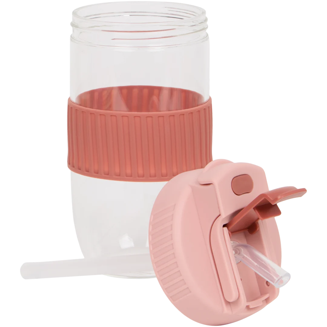 Drinkfles met rietje 500 ml | diverse kleuren