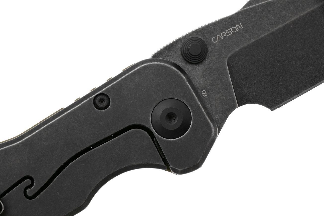 Real Steel Evolution Ironclad 7911BG, Blackwashed D2 Droppoint, OD Green G10, zakmes, Carson Huang design