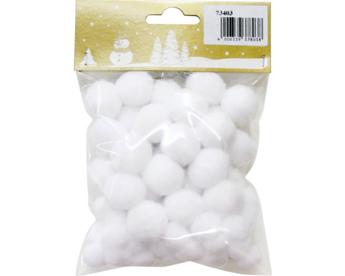 Sneeuwballen van watten, 60 stuks.