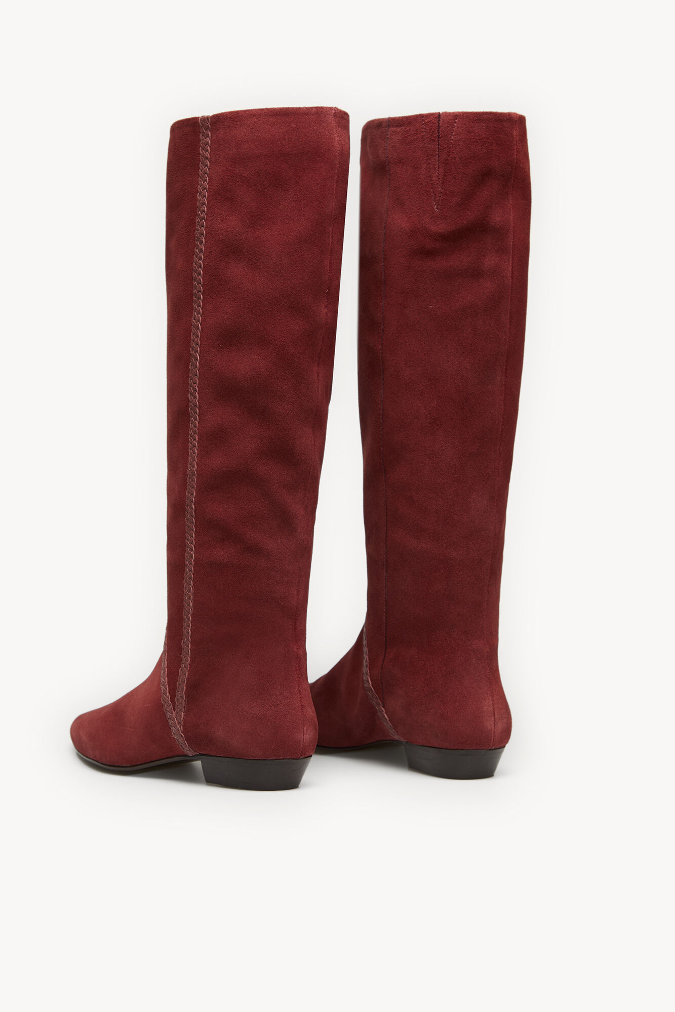 Botas de cano alto com cadarço Aurelia - Vermelhas