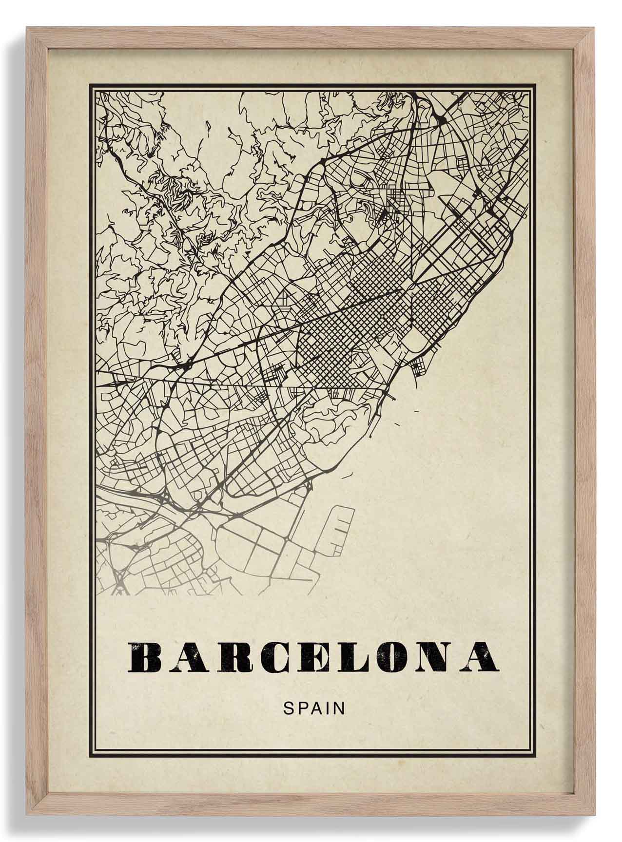 Barcelona Stadt Sepia