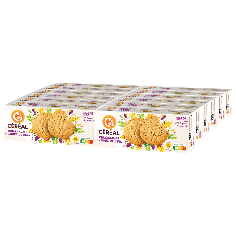 12x Céréal Zandkoekjes Chiazaadjes132 gr