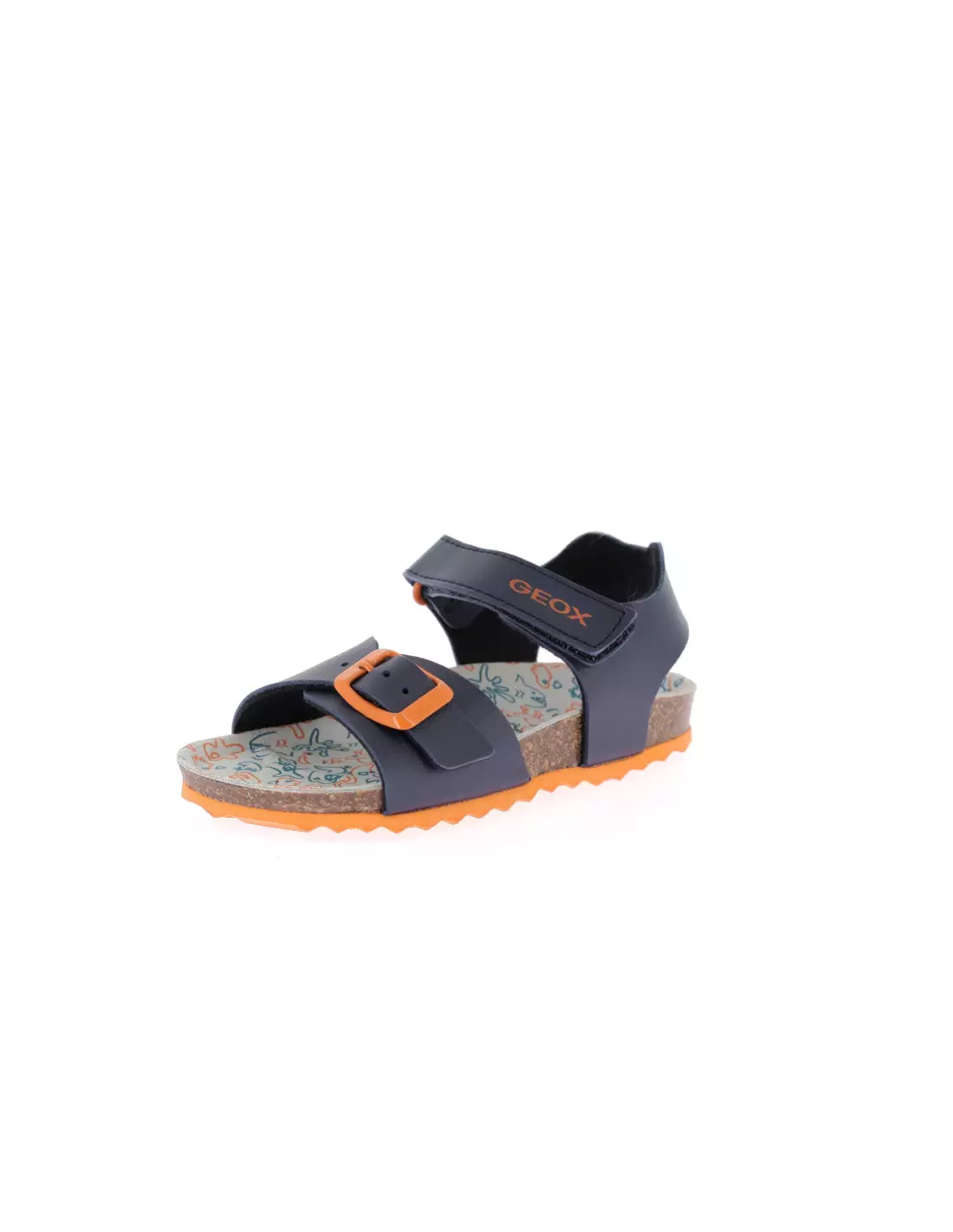 GEOX GHITA - Sandales & nu-pieds NAVYDARKORANGE