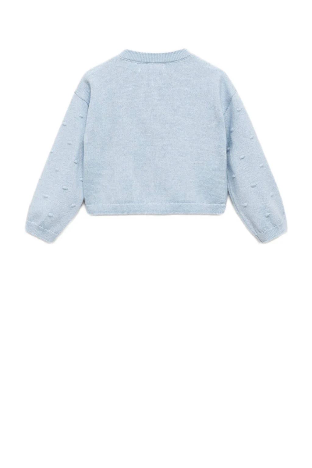 Mango Kids vest lichtblauw fijn gebreid