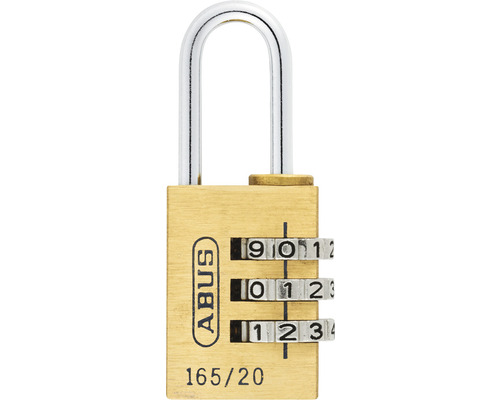 Abus 165/20 messing hangslot met sluitlip, 20 mm