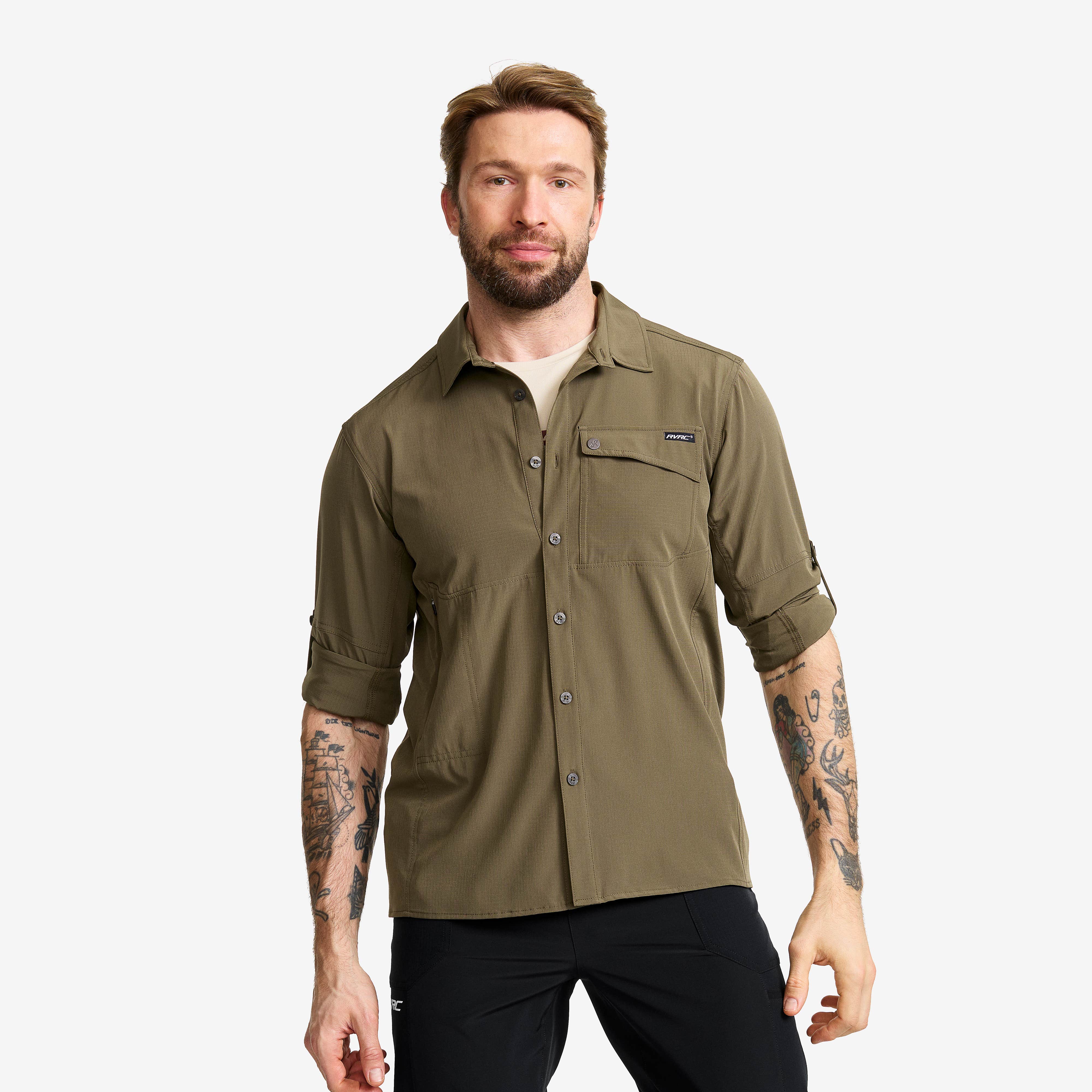Gradient Pro UV Shirt Herre Light Moss Gray