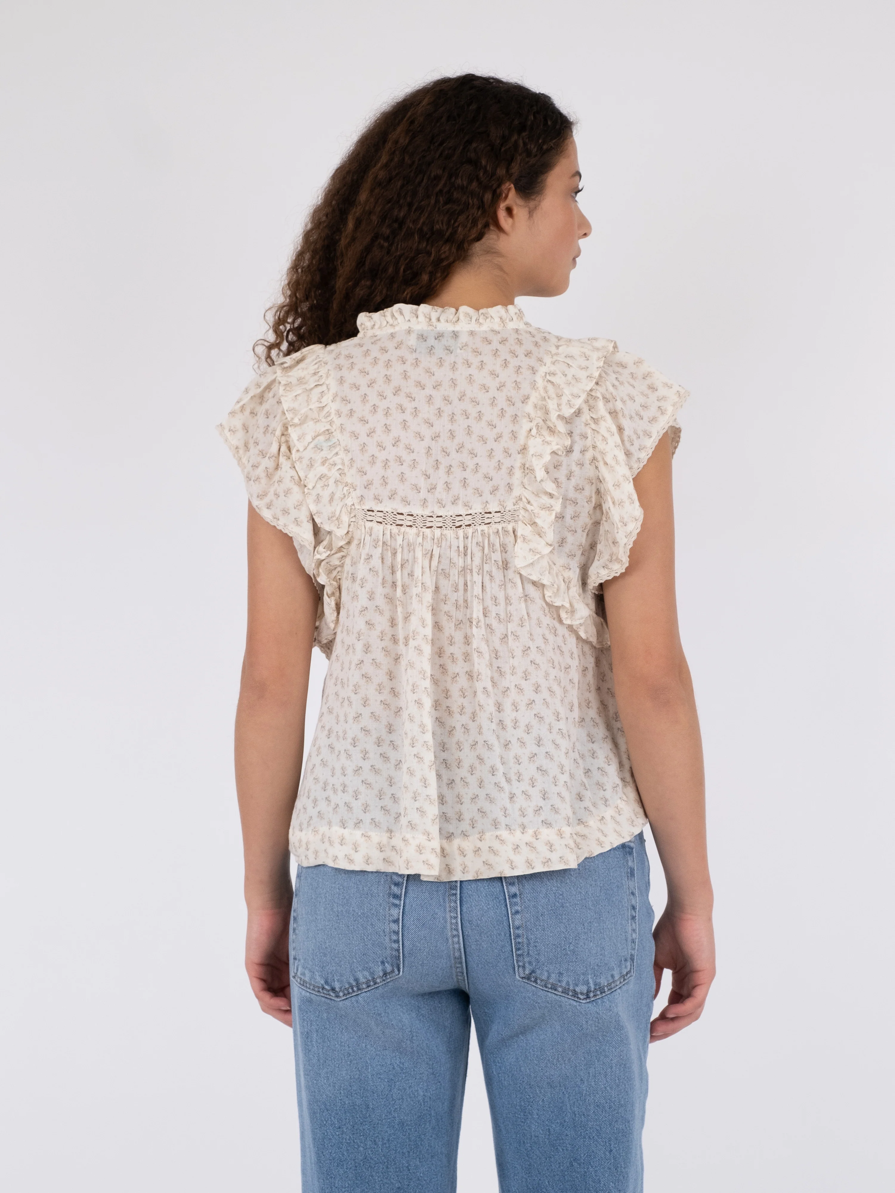 Neo Noir  Jayla Basic Blossom top - creme