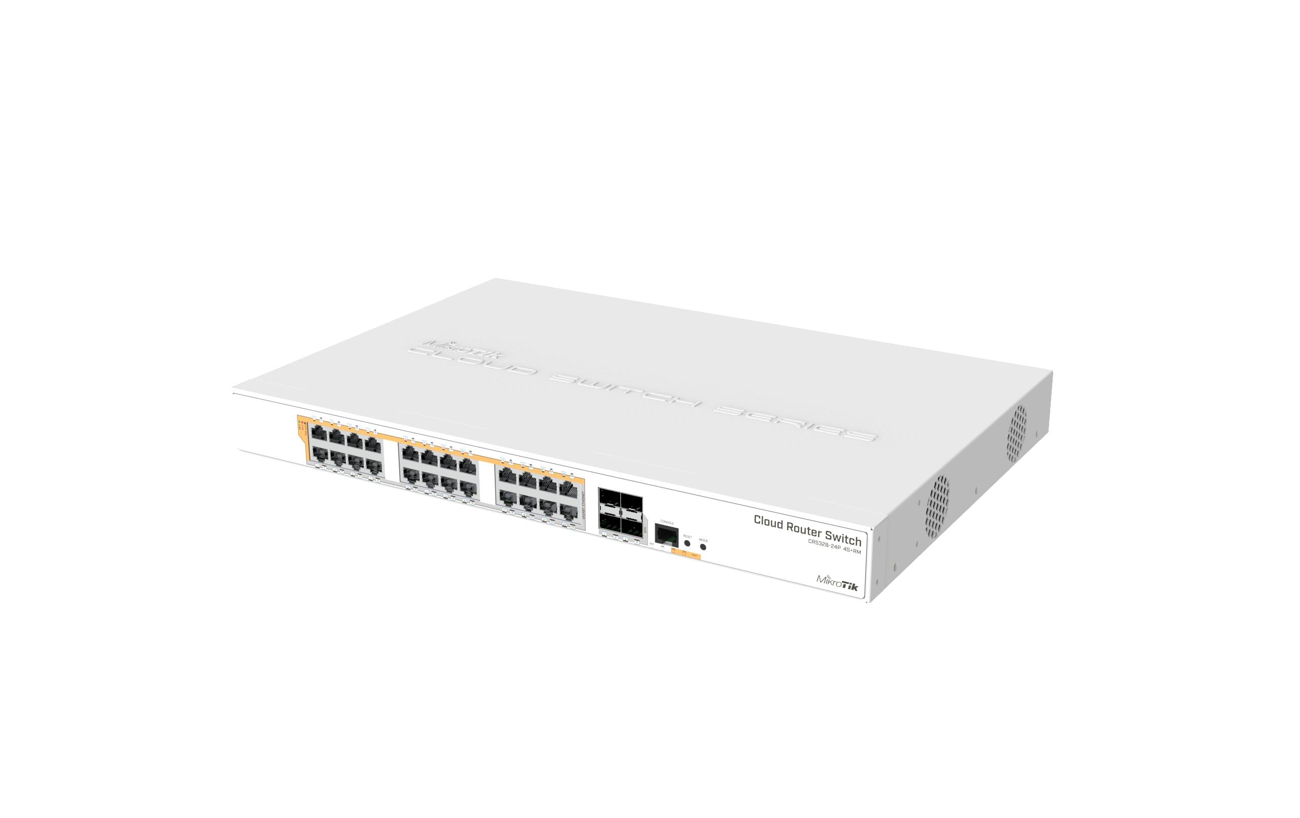 PoE Switch CRS328-24P-4S+RM 28 Port<br>Smart-Managed Switch mit Dual Boot und PoE