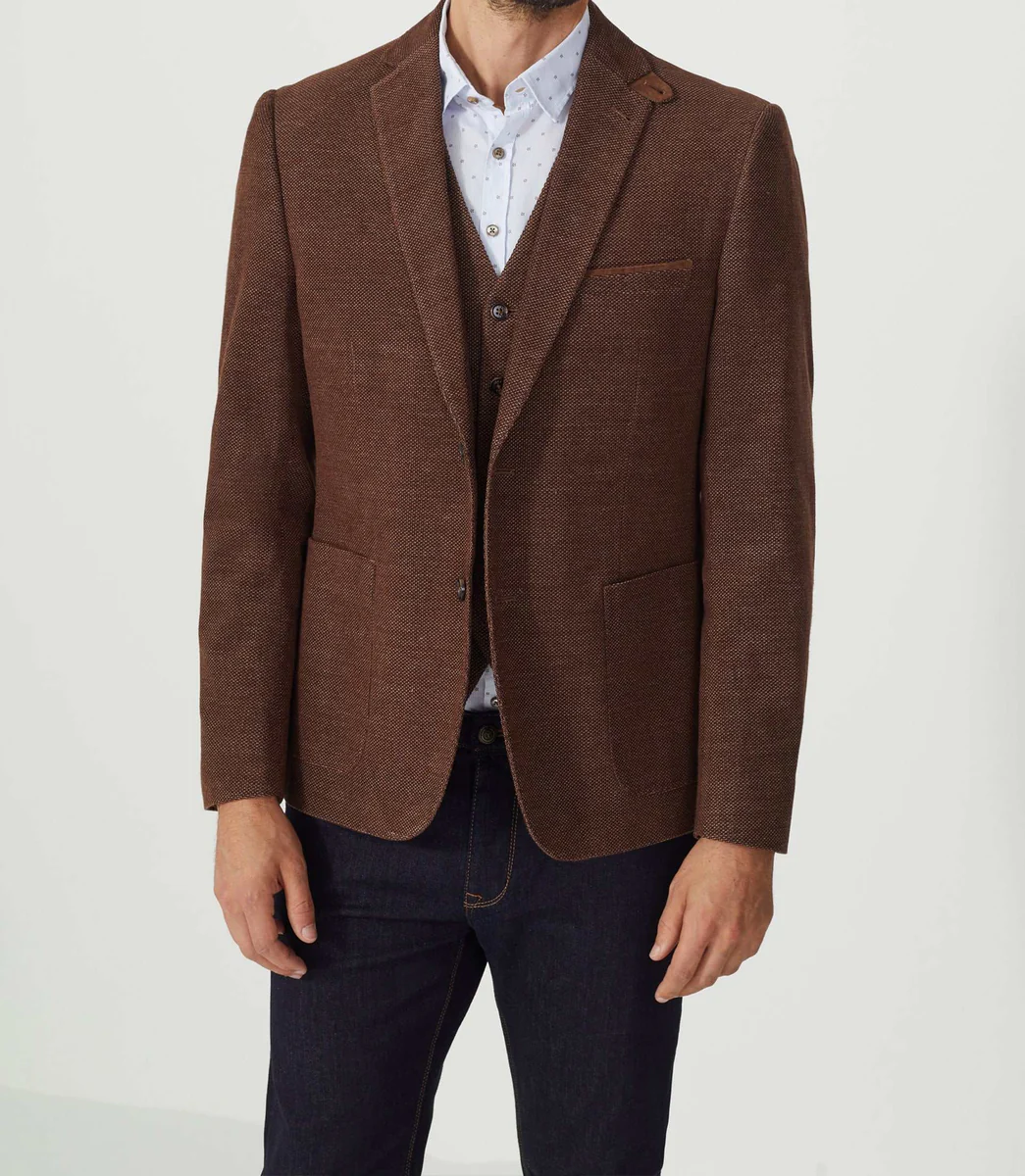 Veste velours fantaisie marron-clair 