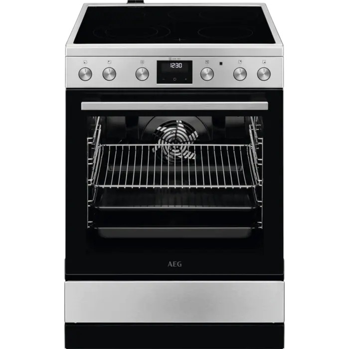 AEG Vitrokeramisch fornuis inox CCB6443BBM