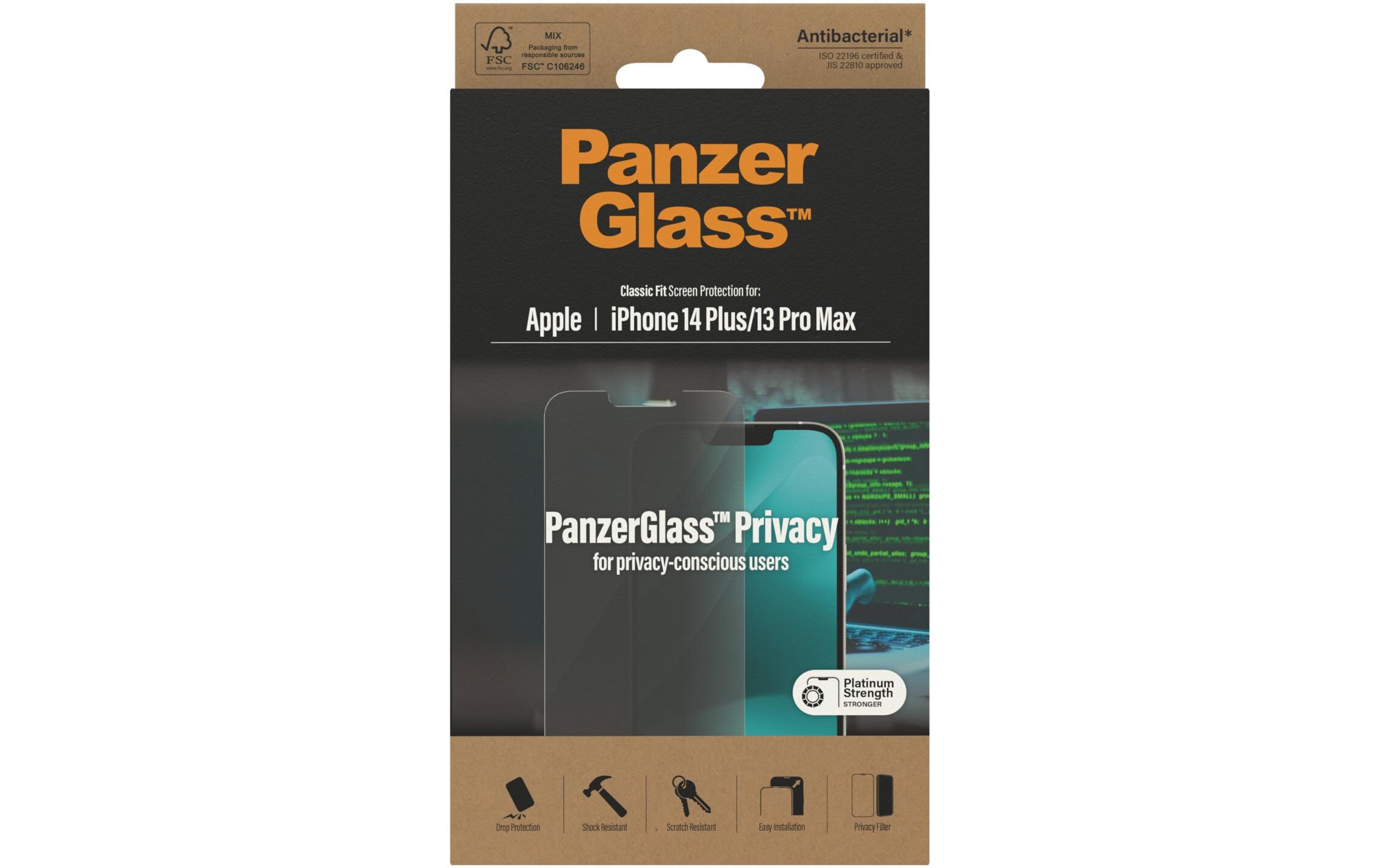 Displayschutz Classic Fit Privacy iPhone 13 Pro Max/14 PlusDisplay-Schutzfolie für das Apple iPhone 14 Plus/iPhone 13 Pro Max