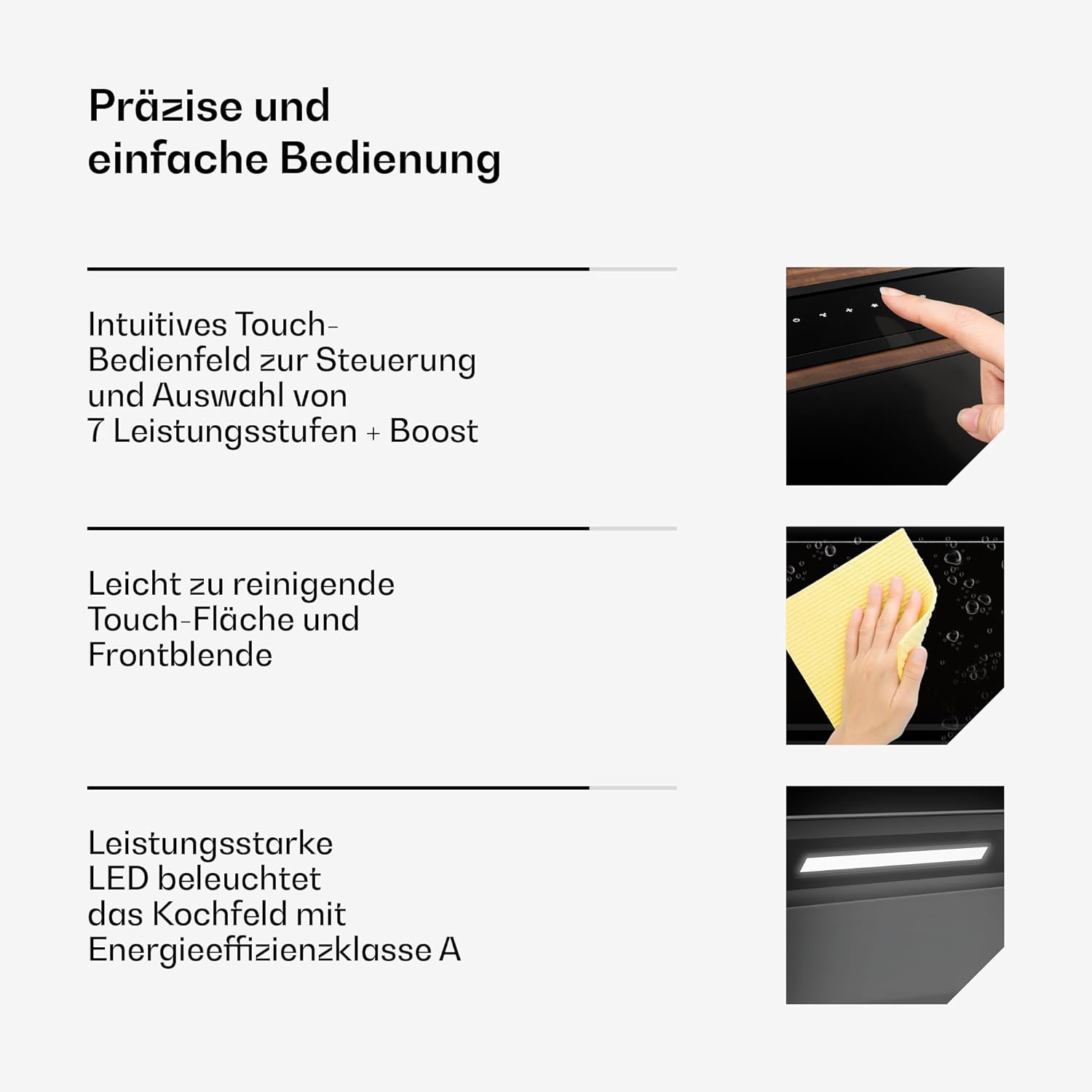 Klarstein Velaire Dunstabzugshaube 90cm - A++ Downdraft, 906 m³/h Luftstrom, Touch-Bedienung, LED, Leise, Spülmaschinenfester Filter, Kochfeldabzug, Abzugshaube 90cm