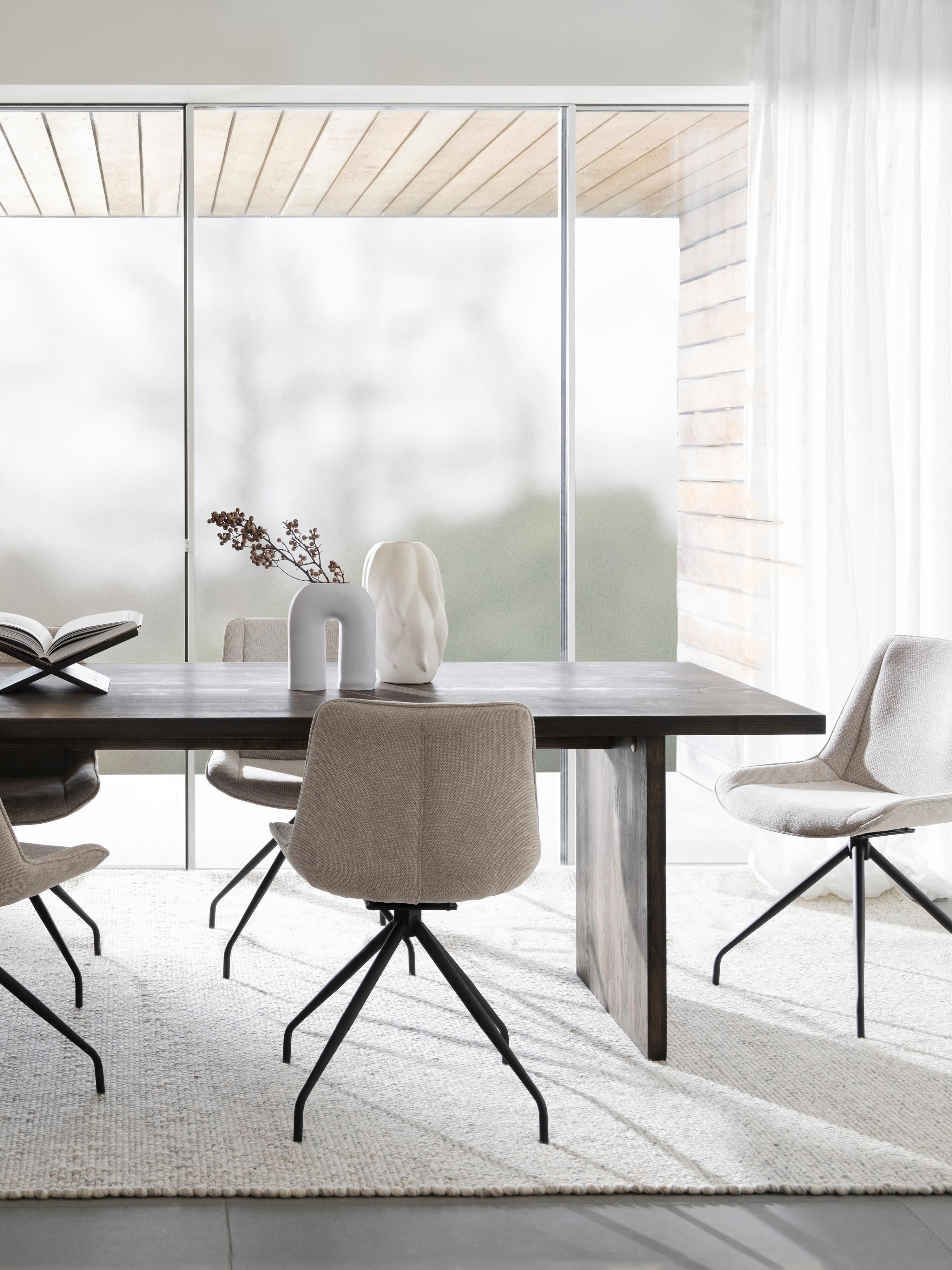 Eettafel Emmett van eikenhout, 240 x 95 cm