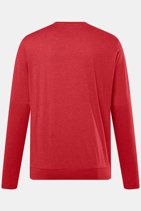 Men+ Langarmshirt, Bauchfit, Spezialschnitt, Basic, Rundhals, bis 8 XL