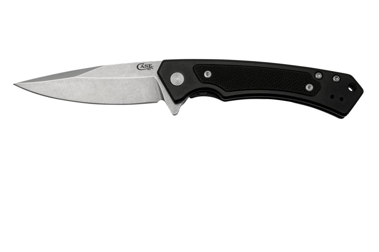 Case The Marilla, Black Anodized Aluminum, CPM 20CV, Black G10 Inlay, 25884 zakmes