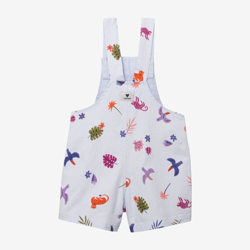 Salopette courte bébé fille exotique bleue Catimini Bleu