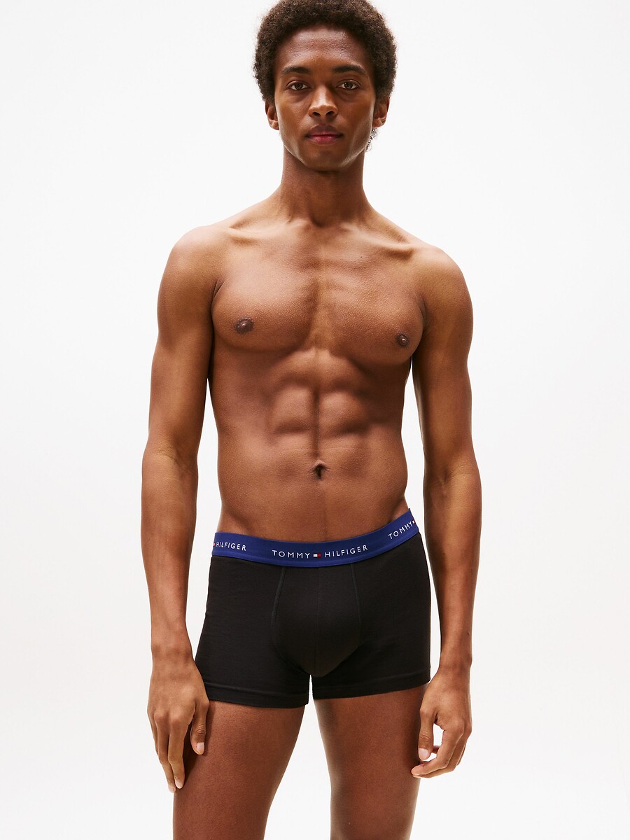 TOMMY HILFIGER<br>Conjunto de 3 cuecas boxer lisas