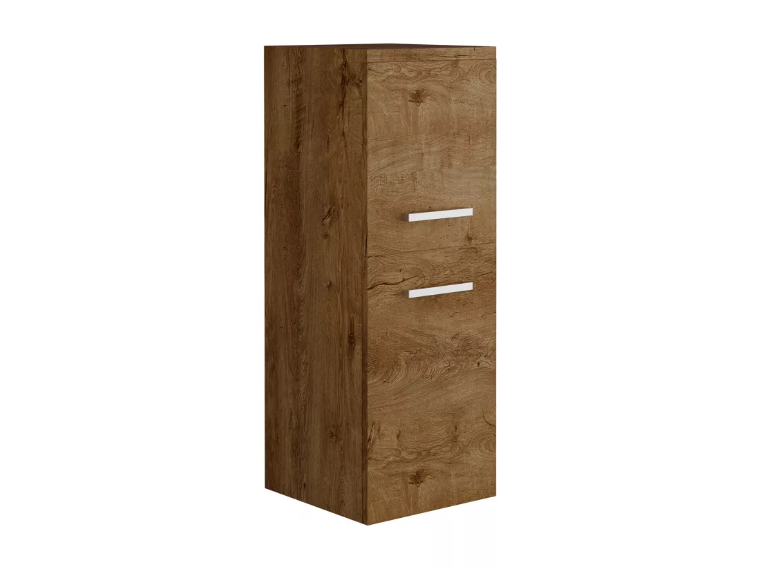 Colonne de salle de bain suspendue effet bois - L30 x P30 x H83 cm - MIELA II