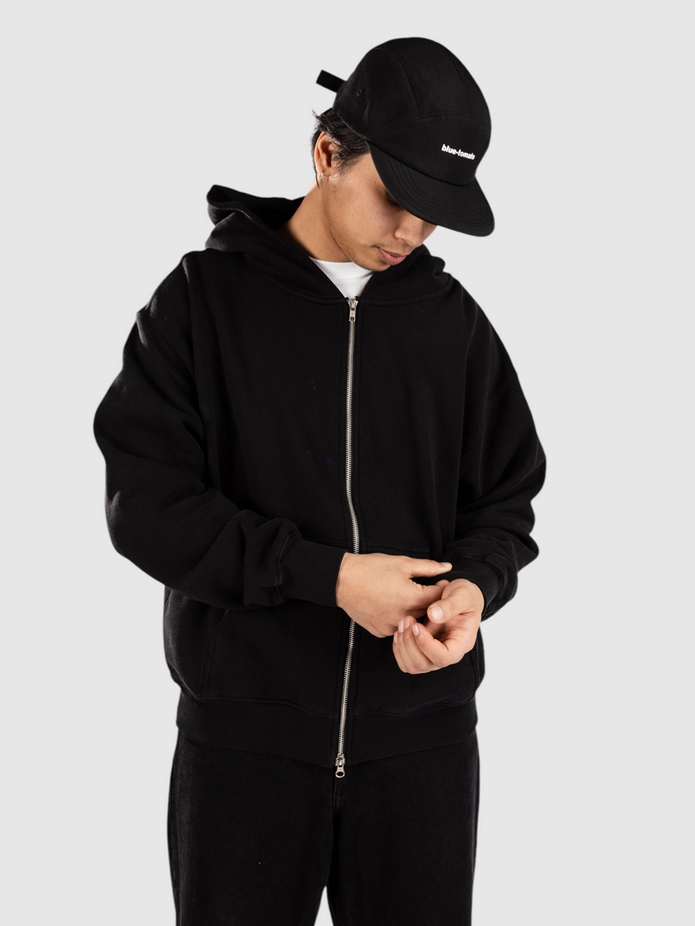 Shaka Wear YKK Double Zip Hoodie black