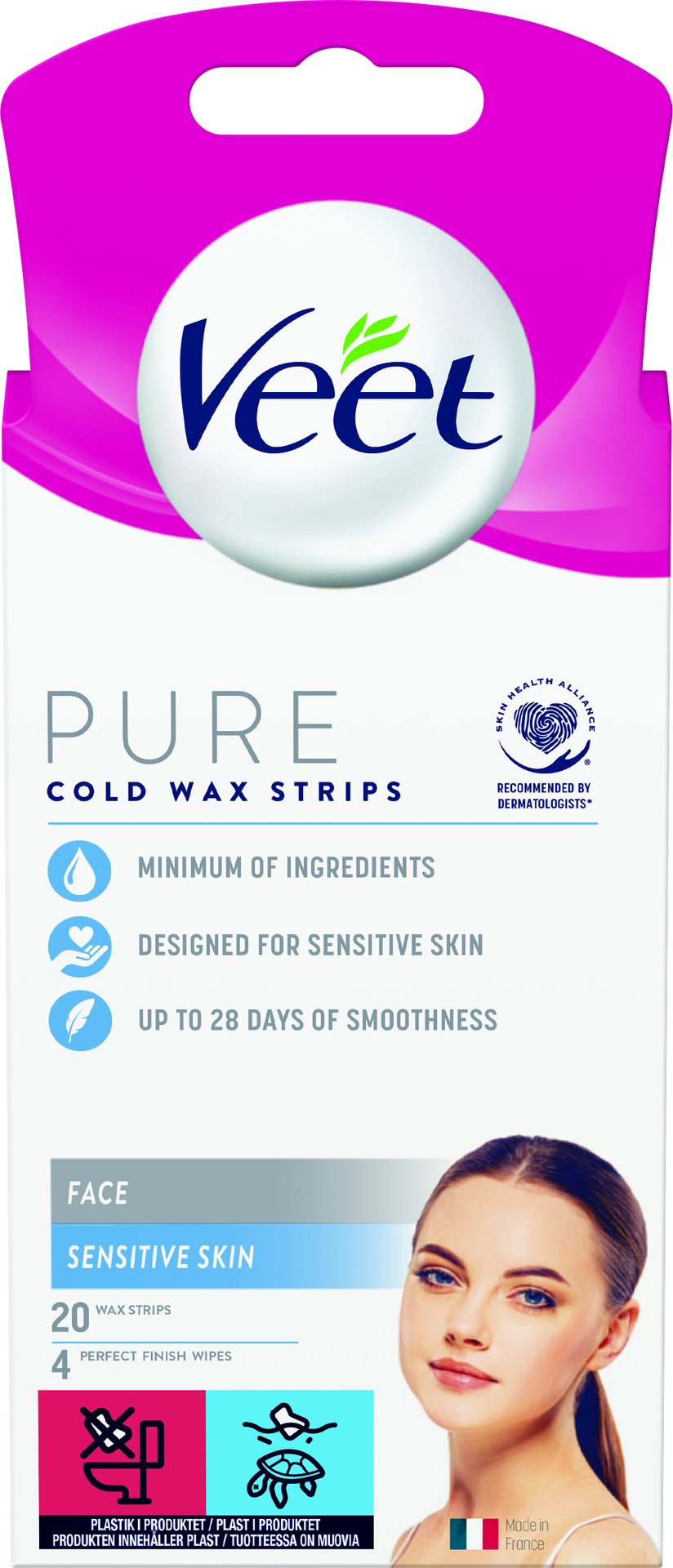 Veet Pure Cold Wax Strips Face