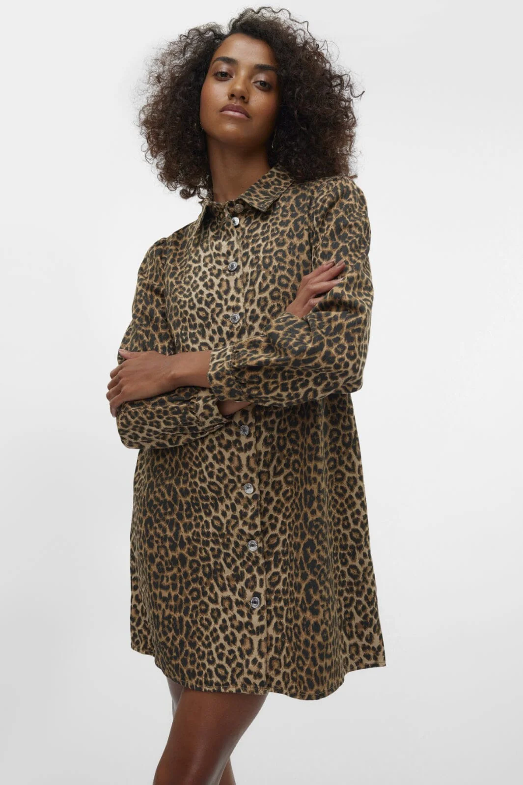 Vero Moda Vmlucie Ls Short Leo Dress