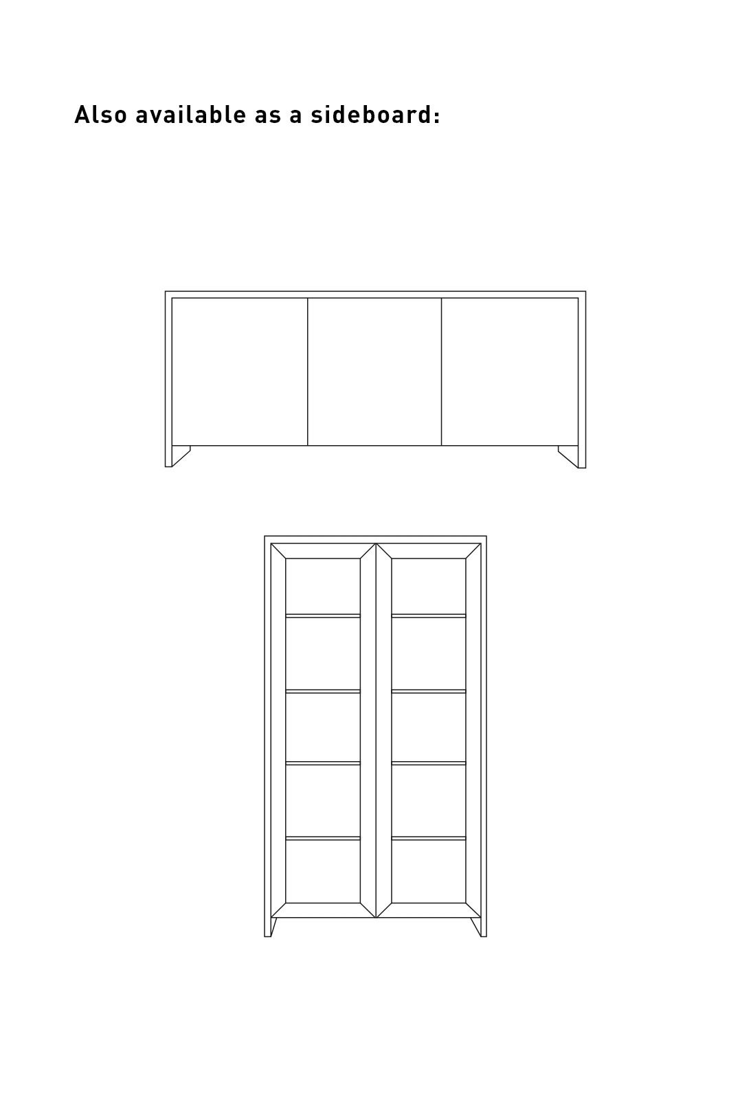 Skap svart - 100x40x183 cm